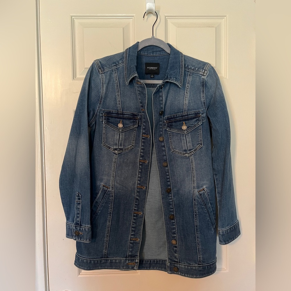 Liverpool Los Angeles Women’s Denim Shirt Jacket Size Small